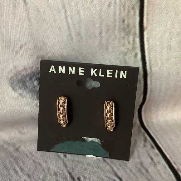 Gold Plated Chain Inlay Earrings - Picture 3 of 7